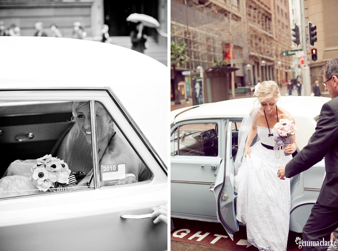 Erin and Jake's vintage city wedding - The Block and QVB Tearooms