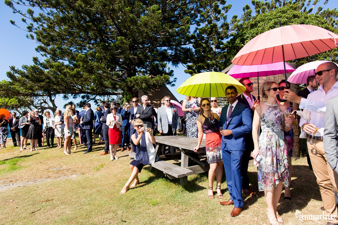Guests at a Shark Island Wedding